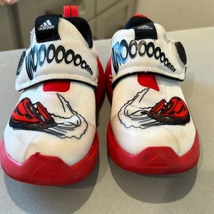 Kids Adidas Lightning McQueen sneakers size 10 EUC